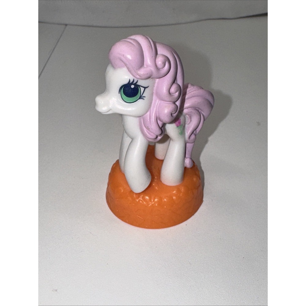 2007 McDonald's My Little Pony Rose Hasbro Happy Meal Toy White Orange Pink